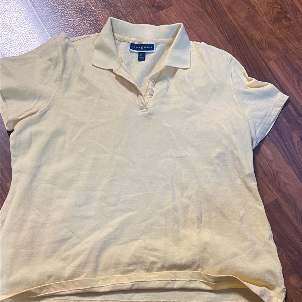 Karen Scott Yellow Polo Shirt